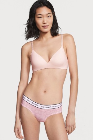 Academy Blue Victoria's Secret Stretch Cotton Logo Knickers | 5780RKAPE