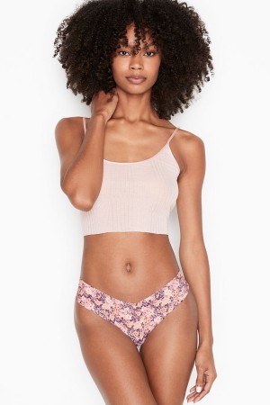 Almost Nude Victoria's Secret Sexy Illusions by Victorias Secret No Show Thong Knickers | 6341MKFDH