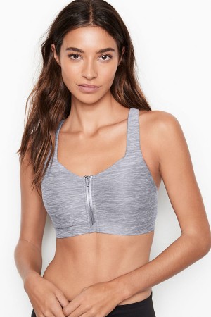 Apricot Frost Orange Victoria's Secret Knockout High Impact Racerback Zip Up Sports Bra | 1920PWVKU