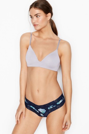 Aqua Daisy Dot Victoria's Secret Stretch Cotton LCE W CTN CHEEKY | 9270IFMYT