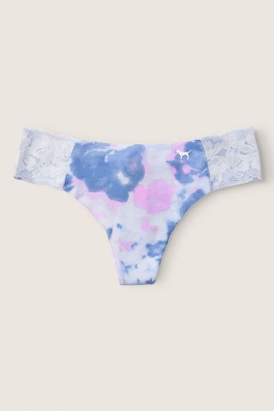 Arctic Ice Blue Victoria's Secret No-Show No Show Thong Knickers | 8610EVQCP