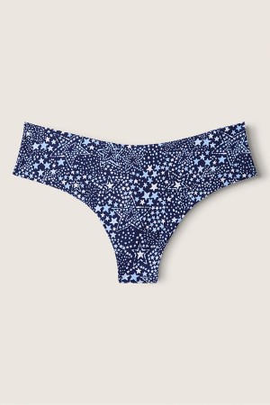 Artic Ice Blur Print Blue Victoria's Secret No-Show No Show Thong Knickers | 8032MOINS