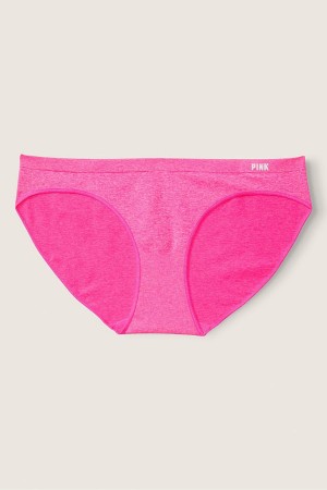 Atomic Pink Marl Victoria's Secret No-Show Seamless Bikini Knickers | 1962EHRQC