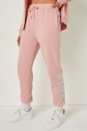 Atomic Pink Sans Logo Victoria's Secret Fleece Lounge Jogger | 4286QWVZH