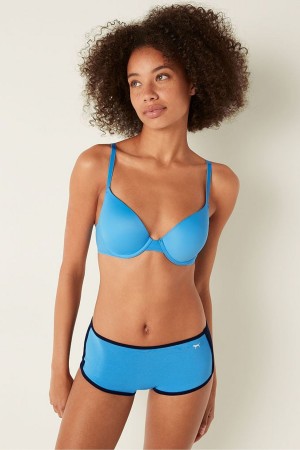 Azure Sky Blue Victoria's Secret Wear Everywhere Wear Everywhere Smooth Push Up T-Shirt Bra | 2935LFYNU