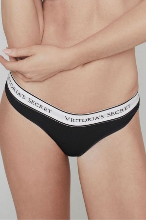 Ballad Blue Victoria's Secret Stretch Cotton Logo Knickers | 2136HAOQY