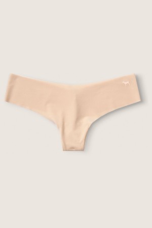 Beige Nude Victoria's Secret No-Show No Show Thong Knickers | 9876HFEXP