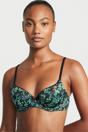 Black Butterflies Victoria's Secret Body by Victoria Smooth Lightly Lined Demi Bra | 1703TOQMV