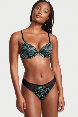 Black Butterflies Victoria's Secret Body by Victoria Smooth Full Cup Push Up Bra | 5182BCDFT