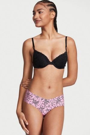 Black Ditsy Strawberry Victoria's Secret Sexy Illusions by Victorias Secret No Show Cheeky Knickers | 6842RWQGF