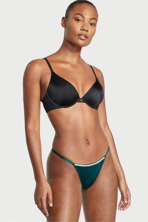 Black Ivy Green Victoria's Secret Very Sexy Smooth Shine Strap Knickers | 3480NKPFJ