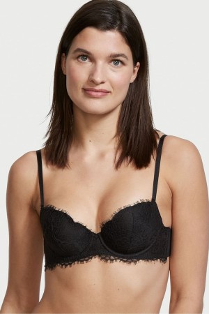 Black Lace Victoria's Secret Dream Angels Bra | 6907EQVMH