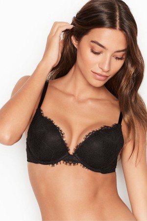 Black Lace Victoria's Secret Dream Angels Bra | 0462TPANV