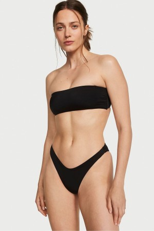 Black Nero Victoria's Secret Bandeau Swim Bikini Top | 0157XOJCQ