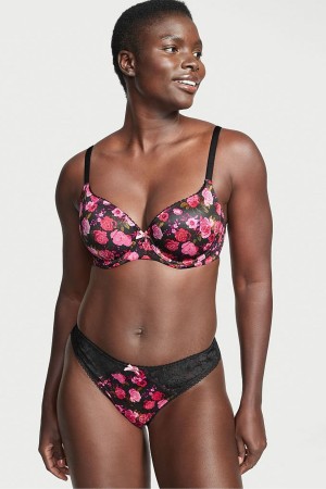 Black Rose Victoria's Secret Body by Victoria Smooth Thong Knickers | 8960WKEAM