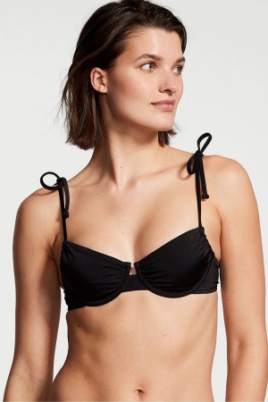 Black Shine Victoria's Secret Bikini Top | 9083PHDXA