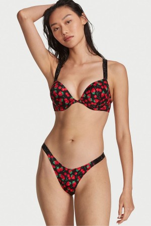 Black Sweet Berries Victoria's Secret Swim Bikini Bottom | 2805GUVEW