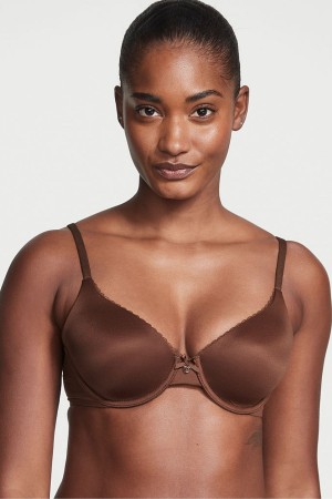 Black Swirling Heart Victoria's Secret Body by Victoria Smooth Lightly Lined Full Cup Bra | 6954TAWCV