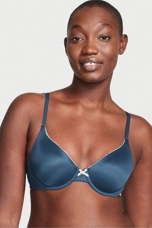 Black Swirling Heart Victoria's Secret Body by Victoria Smooth Lightly Lined Full Cup Bra | 6851AKULZ