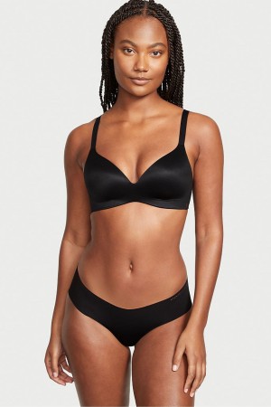 Black Victoria's Secret Bare Smooth Lightly Lined Non Wired Full Cup Bra | 6278PQFRU