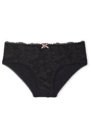 Black Victoria's Secret Body by Victoria Lace Hipster Knickers | 5619ZGOKU