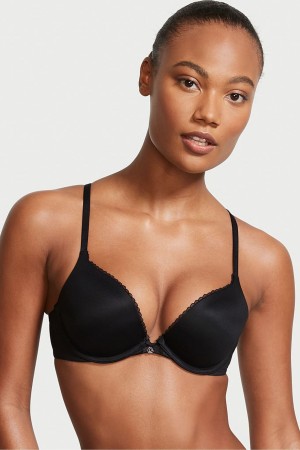 Black Victoria's Secret Body by Victoria Smooth Push Up Bra | 5438LYSIQ