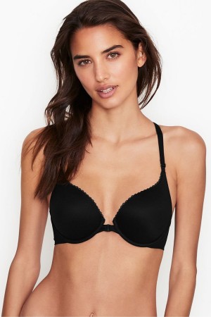 Black Victoria's Secret Body by Victoria Smooth Front Fastening Full Cup Push Up Bra | 7352PYZCA