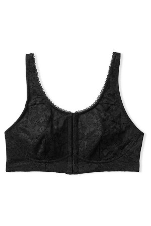 Black Victoria's Secret Body by Victoria Front Fastening Unlined Post Surgery Bra | 2578WFXNR