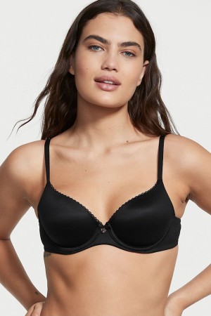 Black Victoria's Secret Body by Victoria Smooth Lightly Lined Demi Bra | 4305GVIQJ