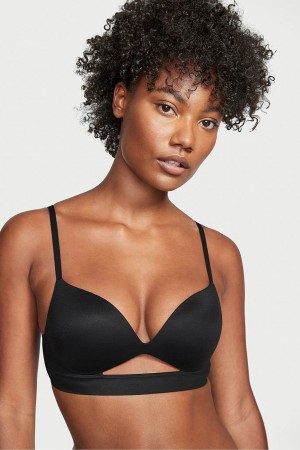 Black Victoria's Secret Incredible Smooth Non Wired Push Up Bra | 2689AFIDU