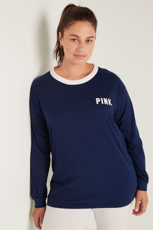 Black Victoria's Secret Long Sleeve T-Shirt | 6475PKBTU