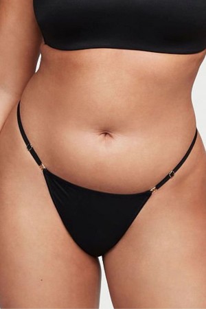 Black Victoria's Secret Love Cloud Smooth Thong Knickers | 3168YCIOZ