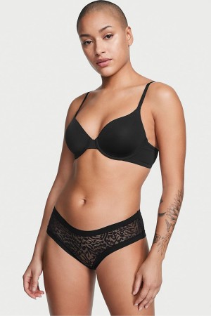 Black Victoria's Secret Sexy Illusions by Victorias Secret Mesh No Show Cheeky Knickers | 0813ZTGJL