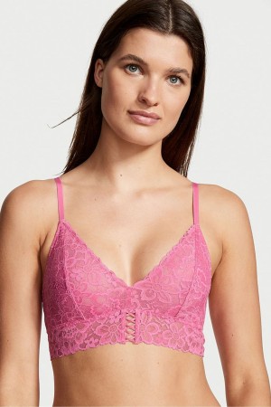 Black Victoria's Secret Sexy Tee Lace Unlined Bralette | 6420BMRSJ