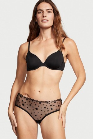 Black Victoria's Secret The Lacie Lace Cheeky Knickers | 2684GTYHQ