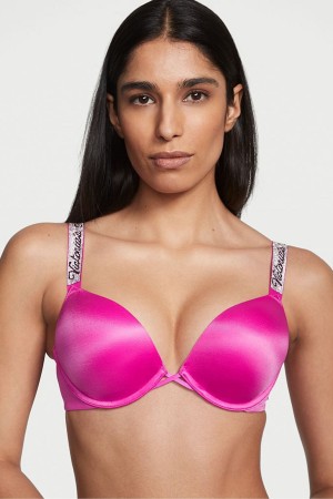 Black Victoria's Secret Very Sexy Shine Strap Add 2 Cups Bombshell Bra | 1874MUGXK