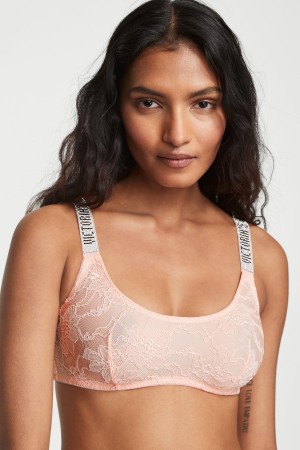 Black Victoria's Secret Very Sexy Shine Strap Lace Bralette | 9753LCOZJ