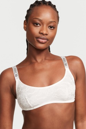 Black Victoria's Secret Very Sexy Shine Strap Lace Bralette | 3086HYXRD