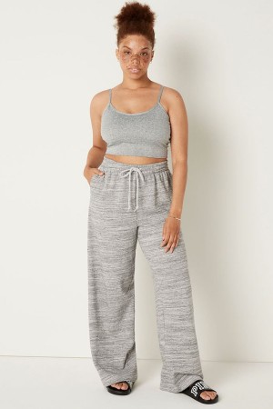 Black Victoria's Secret Wide Leg Jogger | 6382TNGFX