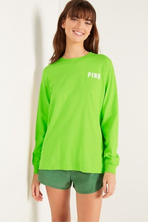 Bloom Green Victoria's Secret Long Sleeve T-Shirt | 7326CYROS