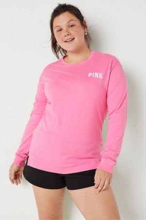 Bloom Green Victoria's Secret Long Sleeve T-Shirt | 2754AEMVY