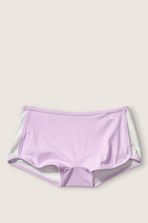 Blue Lilac Marble With Graphic Victoria's Secret Cotton Short Knickers | 7859FZPAN