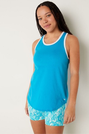 Bright Marine Blue Victoria's Secret Everyday Ringer Tank | 9628AOQED