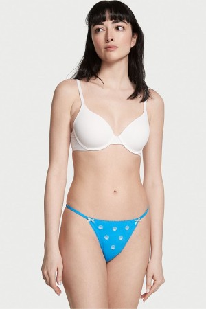 Capri Blue Seashell Victoria's Secret Stretch Cotton Stretch Cotton Knickers | 7589MHQBX