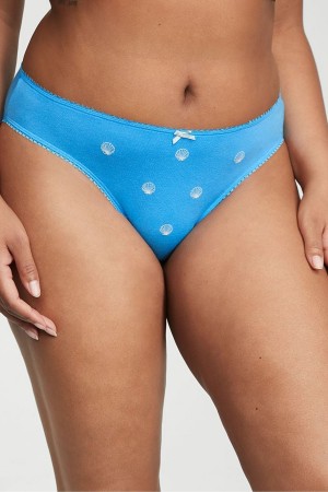 Capri Blue Seashell Victoria's Secret Stretch Cotton Stretch Cotton Knickers | 1397KVLXB