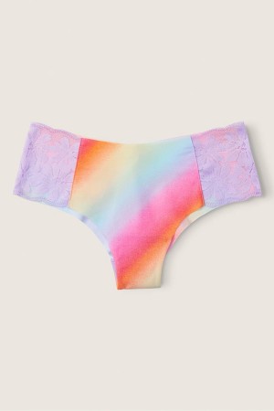 Capri Pink Multicolor Gradient Victoria's Secret No Show Cheeky Knickers | 5819DJFZN