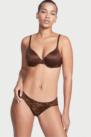 Caramel Kiss Brown Victoria's Secret Body by Victoria Smooth Lightly Lined Full Cup Bra | 9584YSROB