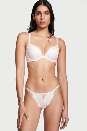 Coconut White Victoria's Secret Very Sexy Shine Strap Brazilian Knickers | 8297GNEIH