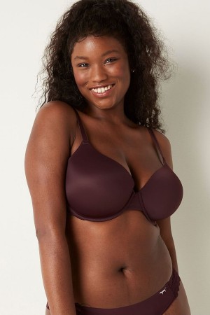 Coffee Brown Nude Victoria's Secret Wear Everywhere Smooth Lightly Lined T-Shirt Bra | 7168TNGCK