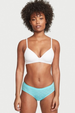 Cool Aqua Blue Victoria's Secret Seamless Hipster Knickers | 5149ZWFNV